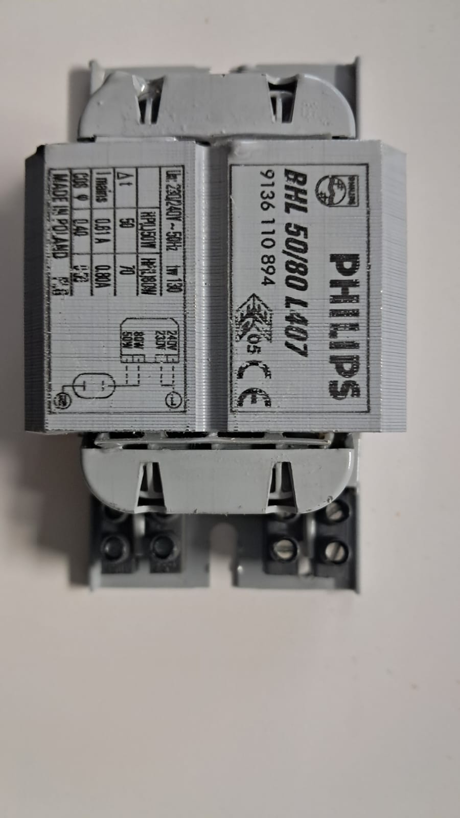 Surplus Stock - PHILIPS BHL 50/80 L407 230/240V  (Loc. A4)