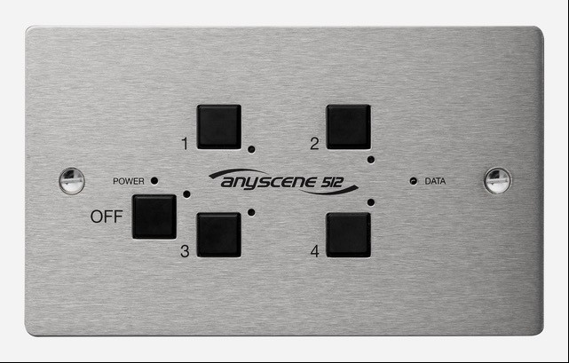 AS512-5 Anyscene 512 - 4 Preset Programmable DMX Scene Recall Unit + Off / Black Out 