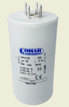 Comar Condensatori Capacitor 250V 50UF - Surplus Stock (Loc.A6)