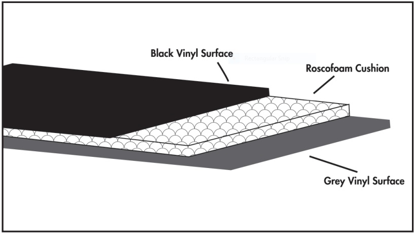 20m Offcut - Rosco Black/White Cabriole Floor (1.4m Wide) (discontinued)