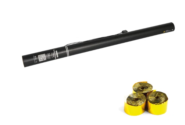 EQUINOX - 80cm Electric Confetti Cannons GOLD METALLIC STREAMER